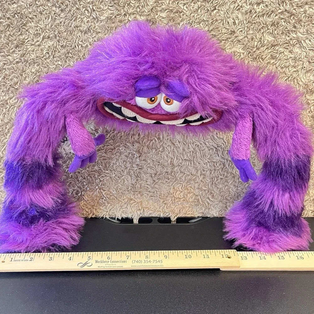Disney Store Pixar Monster University ART Purple Plush Stuffed Animal Long Legs